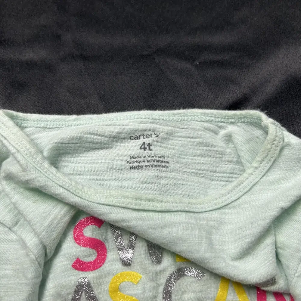 Carter’s Girls Light Green “Sweet As Can Be” Long Sleeve Shirt‎ Size 4T